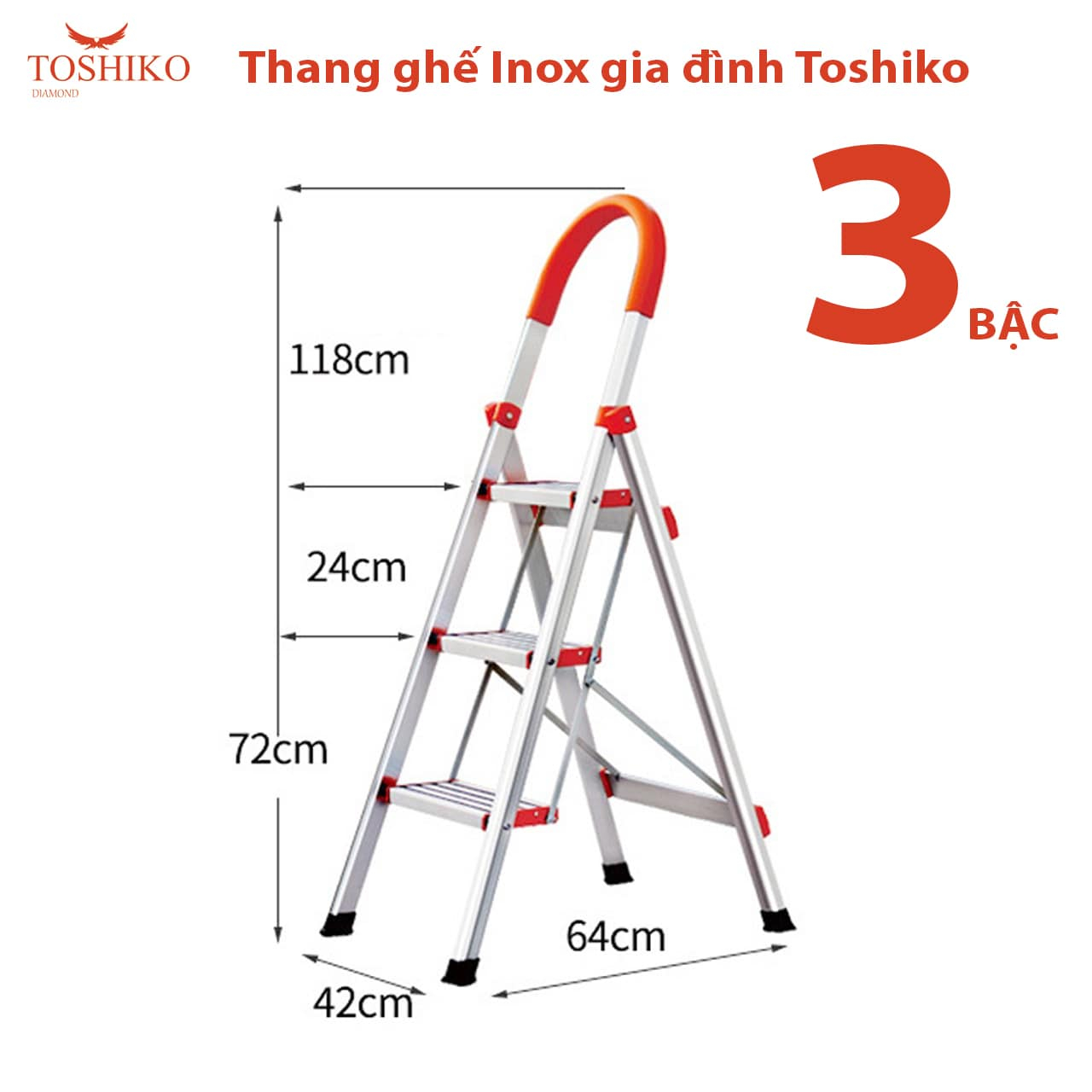 Thang ghế gia đình 3 bậc Toshiko TSK-BS3